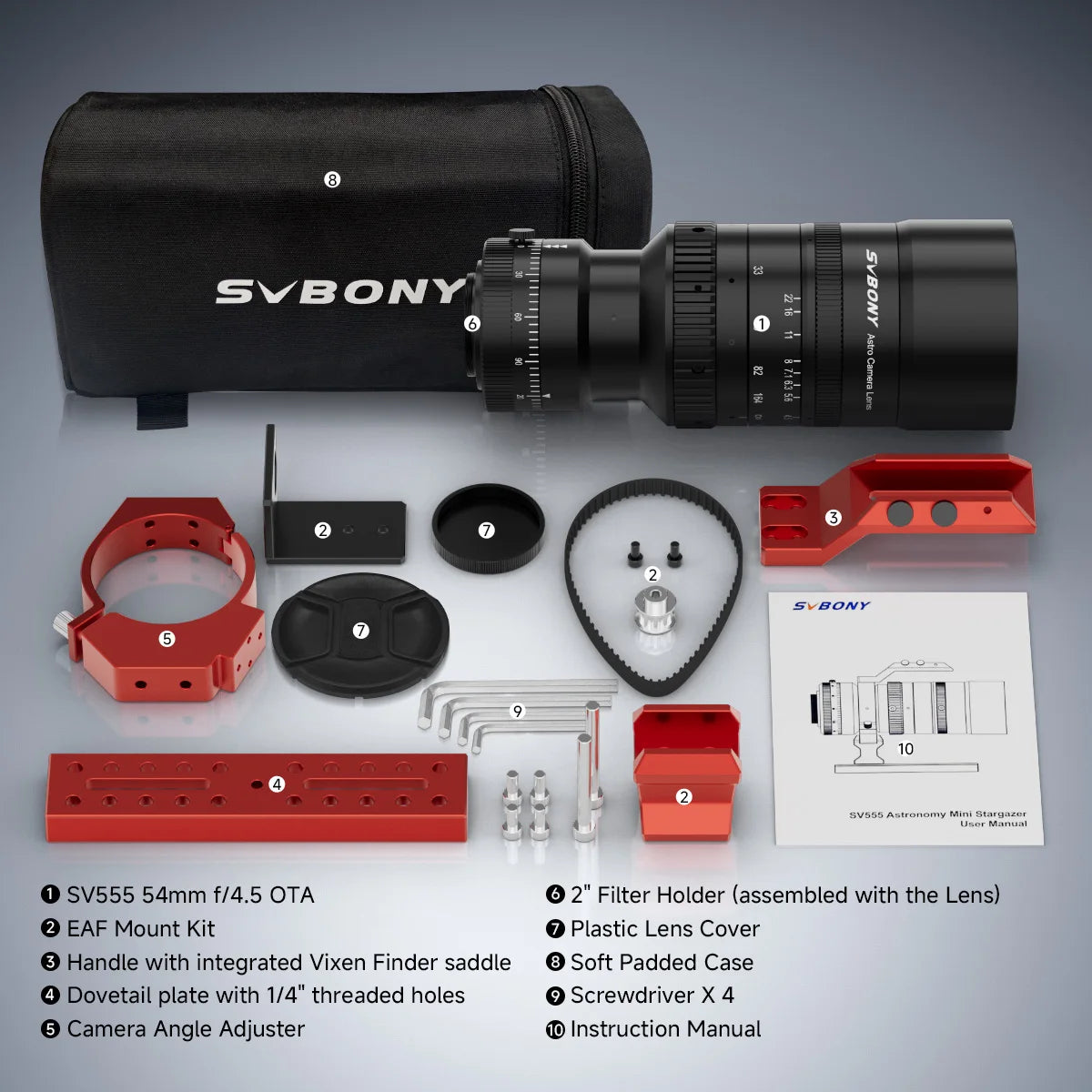 Svbony SV555 New Upgrade Astrophotography Telescope APO 243mm f/4.5 Telephoto Camera Lens for Full Frame Sky Imaging