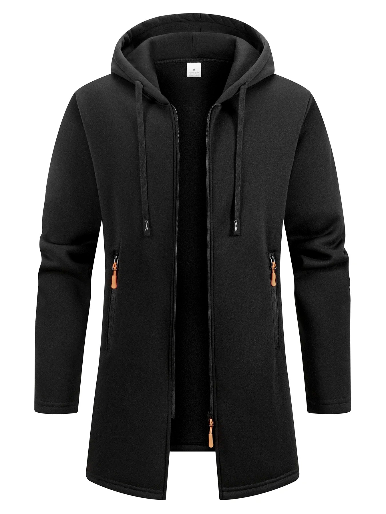 Men's Fleece Hoodies Long Sleeve Sweatwear for Men Zipper Hooded Sweatshirts Loose Autumn Winter Zipper Jacket Coat Warm Sweater