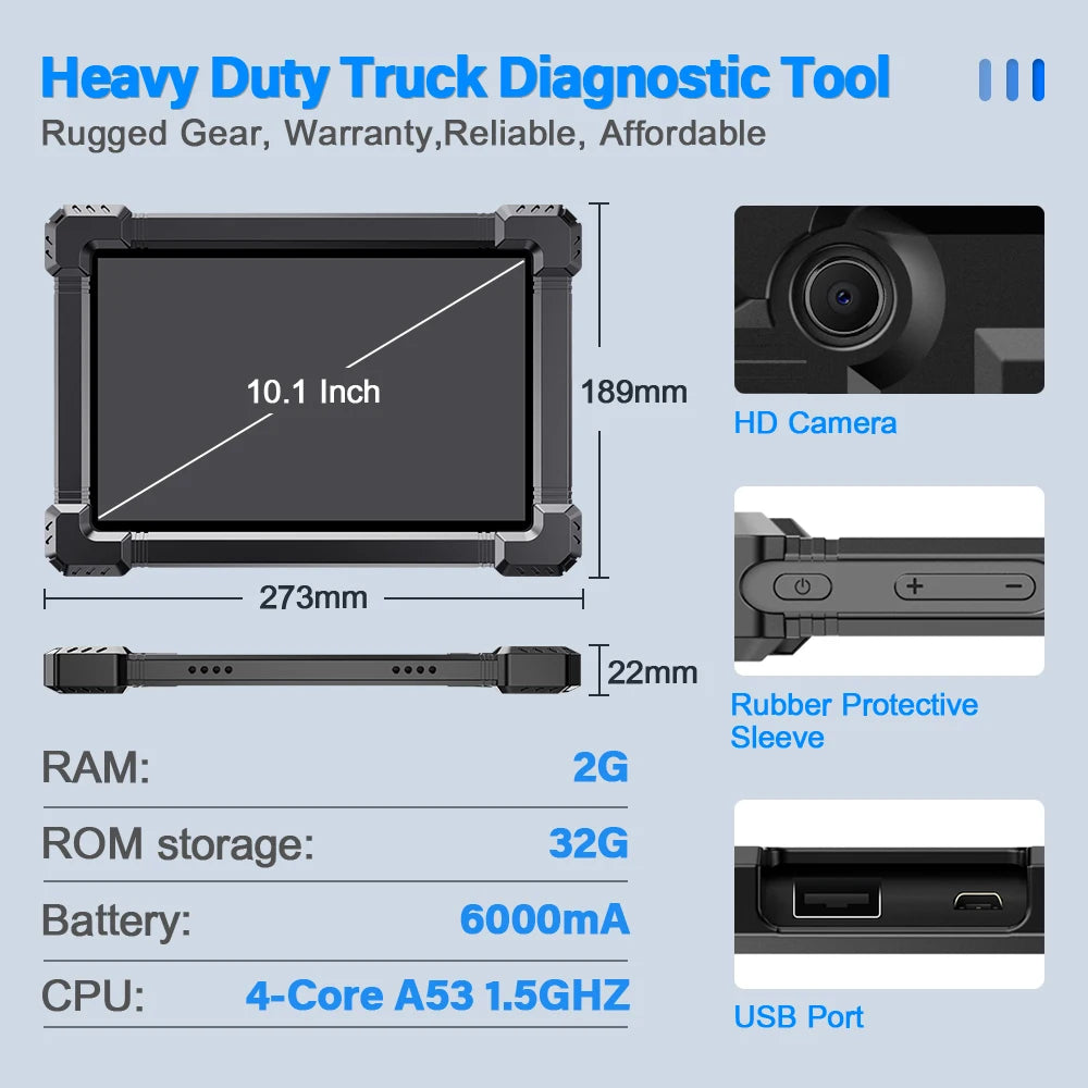 ANCEL X7HD Heavy Duty Truck Scanner  Full System Diagnostic Tool Bidirectional Diesel Scan Tool with 40+ Reset & DPF ECU Coding