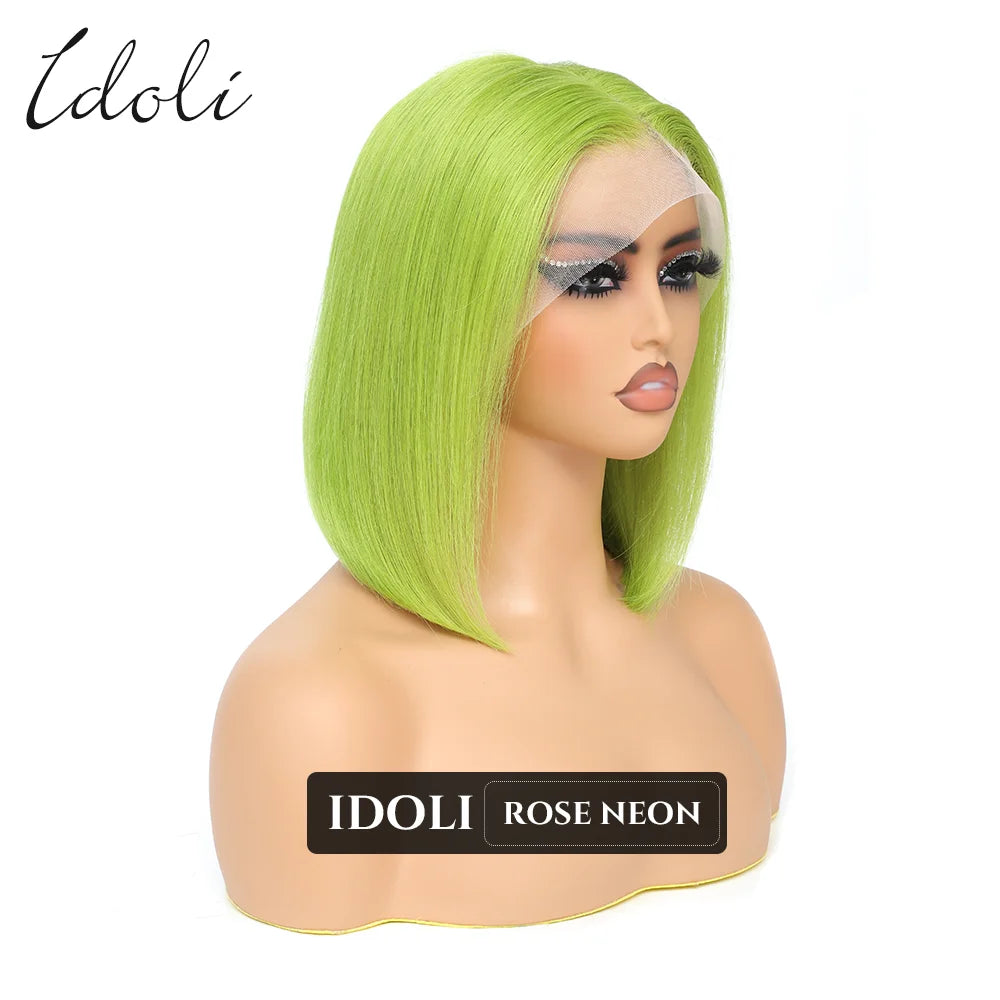 P27/613 Lace Front Wig Human Hair 13x4 Wear And Go Glueless Wigs Human Hair HD Blonde Highlight Lace Front BOB Wig Human Hair