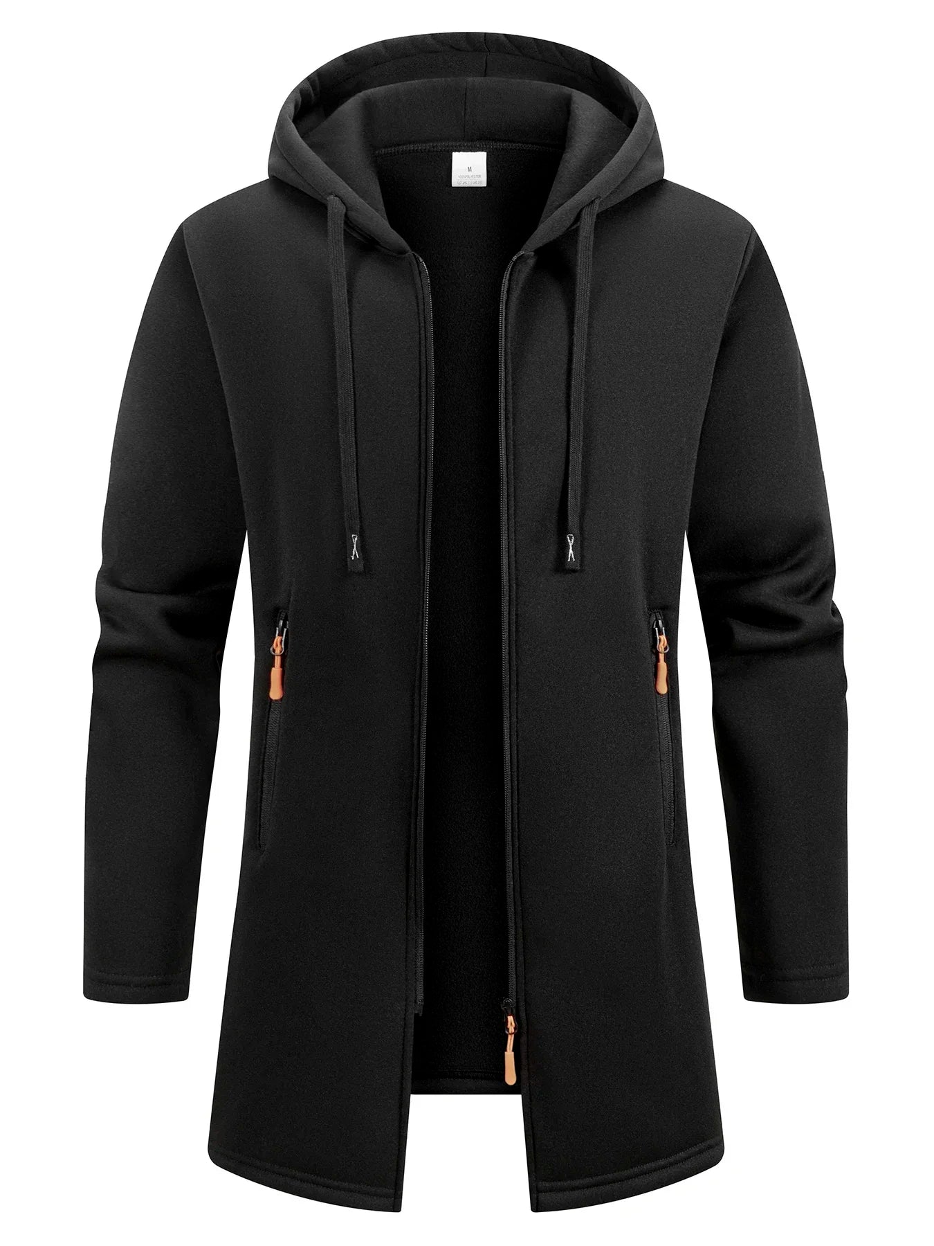 Men's Fleece Hoodies Long Sleeve Sweatwear for Men Zipper Hooded Sweatshirts Loose Autumn Winter Zipper Jacket Coat Warm Sweater