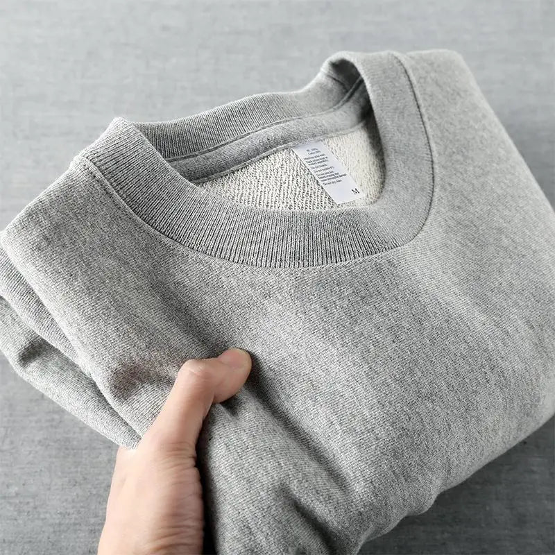 360g Heavyweight Cotton Sweater Solid Color Loose Relaxed Men's and Women's Pullover Hoodies Women