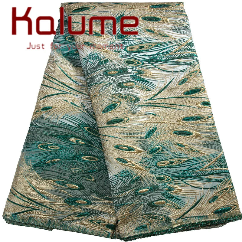 Kalume Lace 2025 Luxury African Brocade Lace Fabric High Quality French Gilding Lace Fabric For Sewing Cloth Party Dress F4442