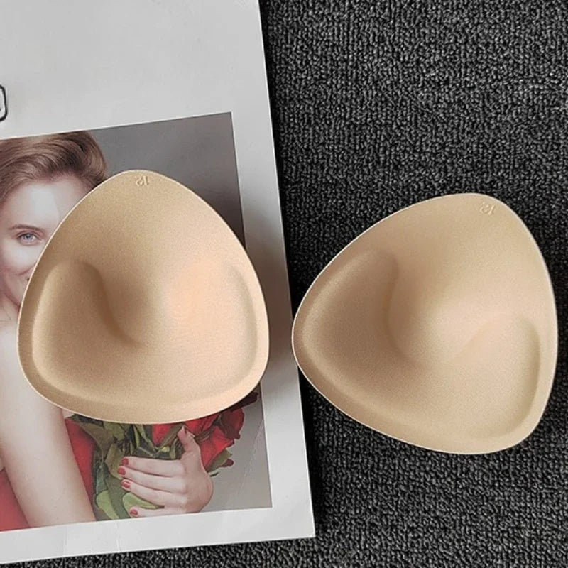 Triangle Sponge Push Up Bra Pads Set for Women Invisible Insert Swimsuit Bikini Breast Enhancers Chest Cup Pads Accessories