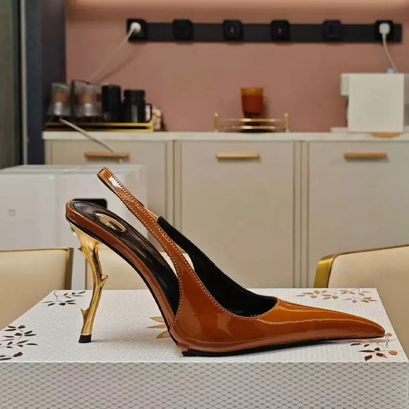Summer high-heeled pointed women's sandals, European and American fashion runway parties, weddings, women's high heels
