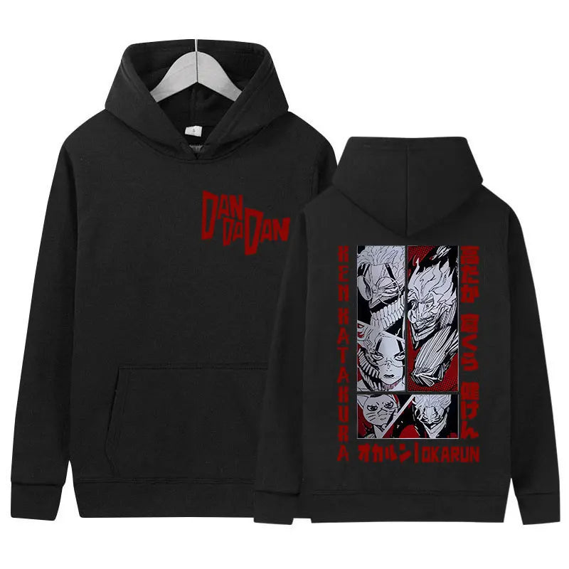 Japan Funny Anime Peripherals Dandadan Graphic Print Hoodies Men Women Harajuku Unisex Vintage Pullovers Oversized Sweatshirts