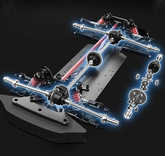 Hyper Go MJX 7304 WRC Remote Control Car 7303 1/7 Drifting Car Rally Car Drifting Four-Wheel Drive Rally Car Model Toy