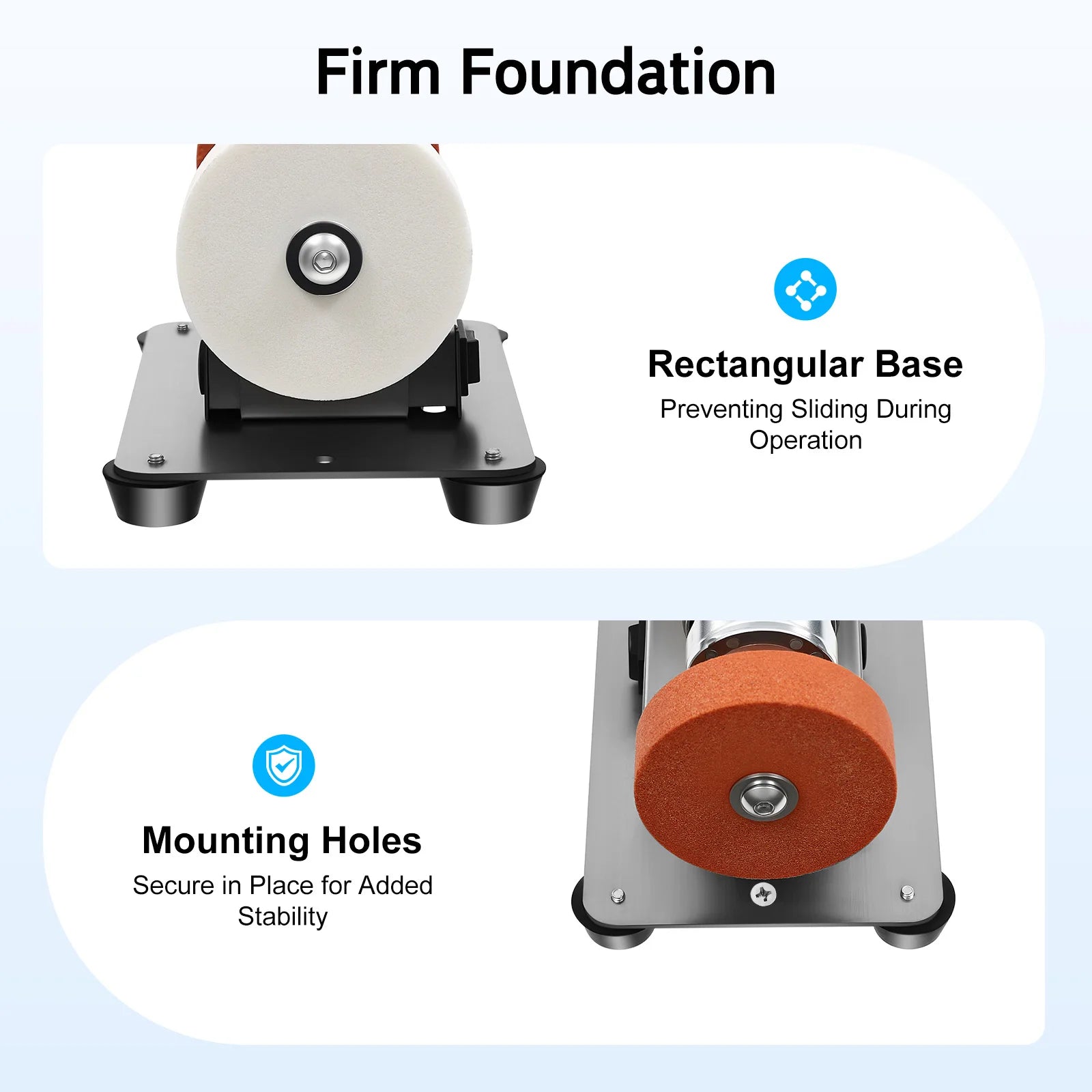 96W Benchtop Sander, Small Grinder Adjustable Variable Speed Table Grinder 6000 RPM for Metal Grinding Polishing DIY
