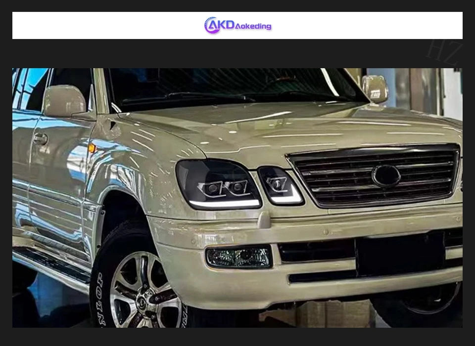 Headlight For Lexus LX LX470 1997-2007 Car Автомобильные Товары 12V Led DRL Hella Xenon Lens Hella LX570 Hid H7 Car Accessories