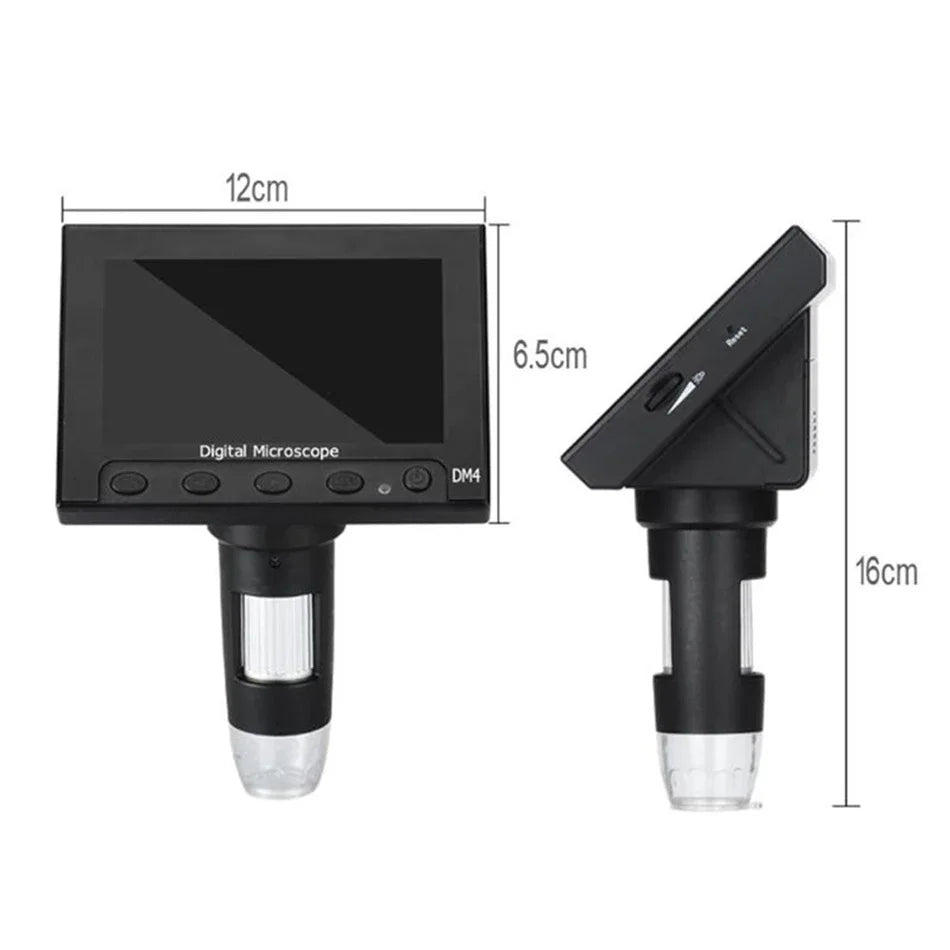 Elikliv EDM4 4.3" LCD Digital Microscope for Electronic 1000x Coin Magnifier Repair Microscope with LED Lights for PC Windows