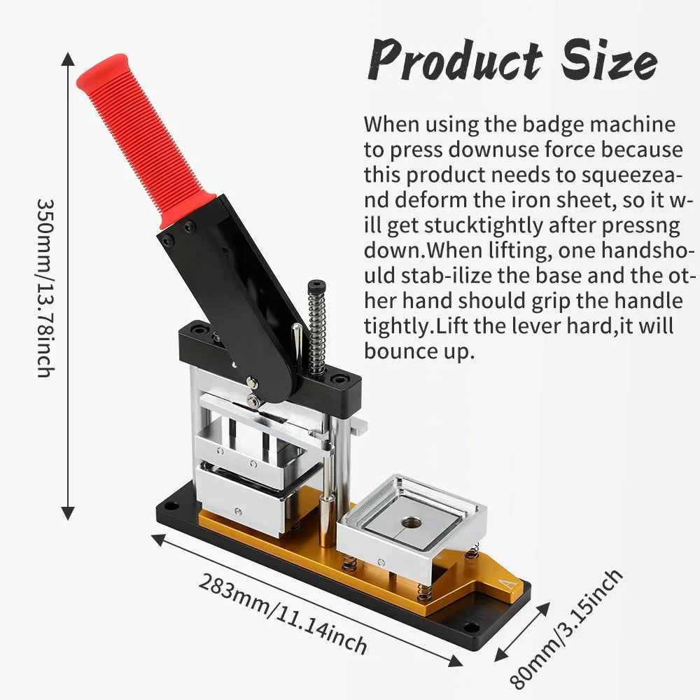 50×50mm Square Refrigerator Magnet Press Machine Fridge Sticker Making Machine With A Paper Cutter And 100Pcs Blank Consumables