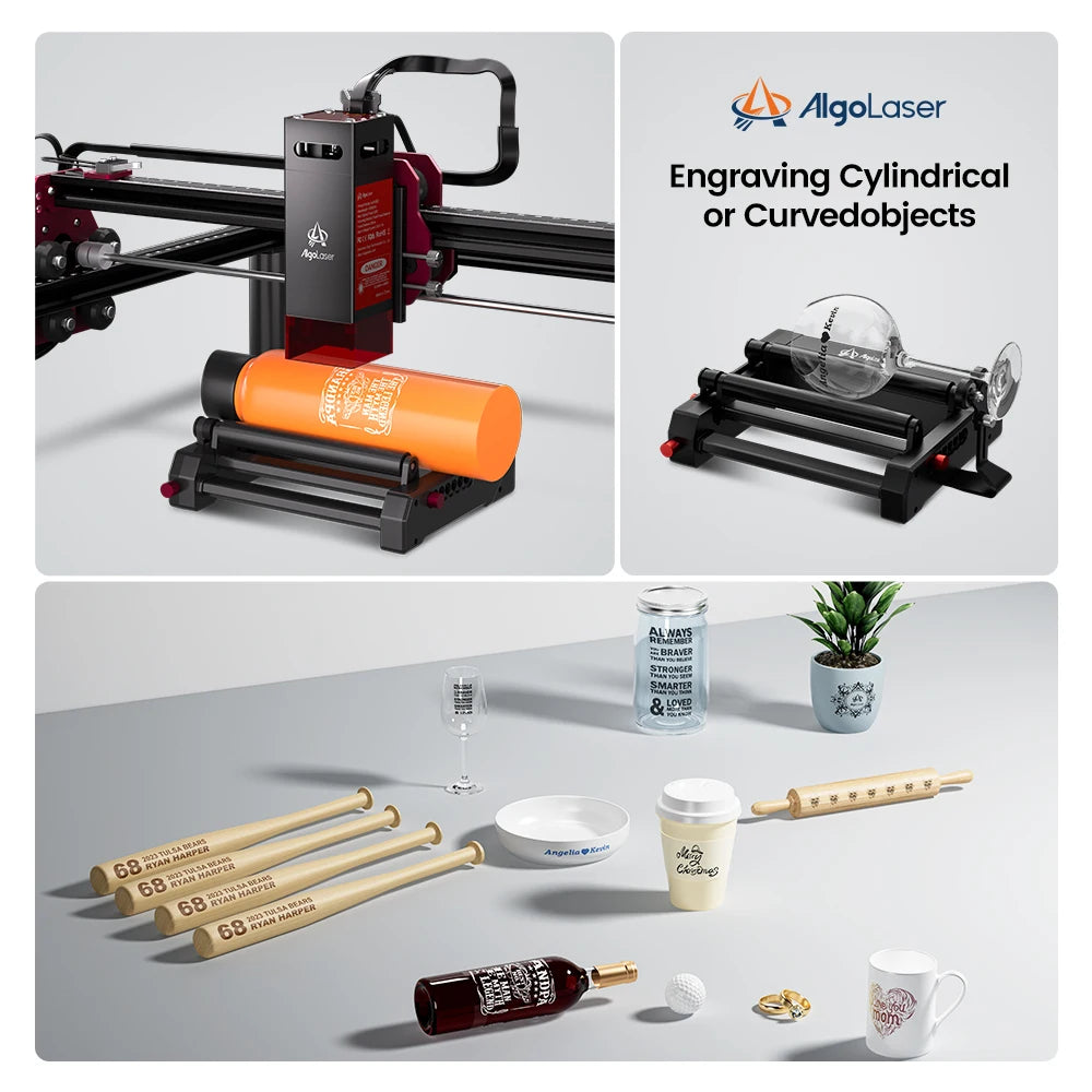 AlgoLaser DIY KIT MK2 Laser Engraver 10W Output CNC Laser Cutter DIY Laser Engraving Machine Cutting Tool Add 3.5IN Touch Screen