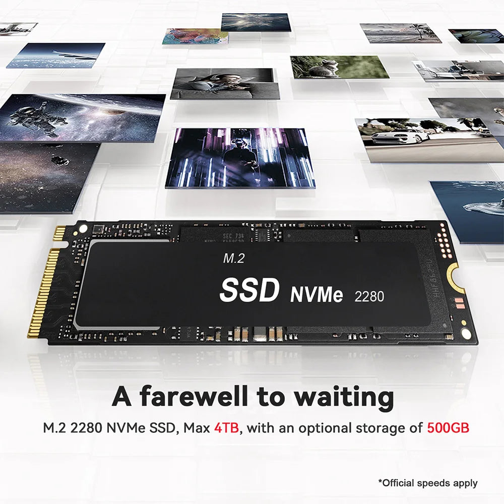 Beelink SER5 Max Mini PC AMD Ryzen7 6800U 7735HS DDR5 24GB SSD 500GB 1TB SER5 R5 5500U DDR4 16GB Support WiFi6 2.5G LAN Desktop