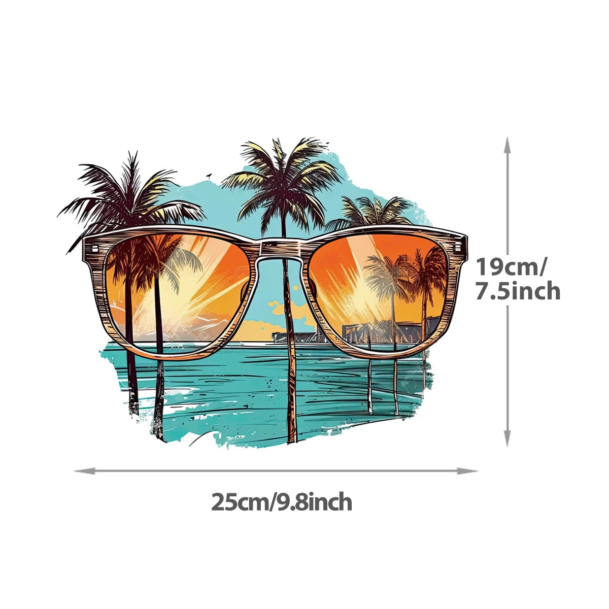 Summer Palm Tree Iron-On Transfers For Clothing Heat Transfer Diy Hoodies Clothes Stickers Stickers On The Fabric Man Woman