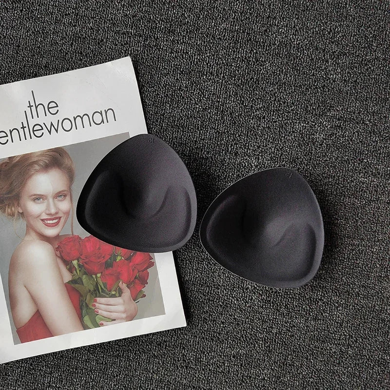 Triangle Sponge Push Up Bra Pads Set for Women Invisible Insert Swimsuit Bikini Breast Enhancers Chest Cup Pads Accessories