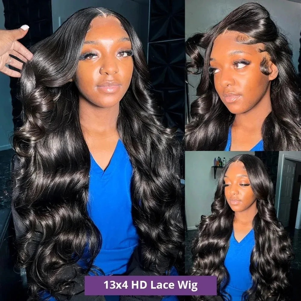 44 Inch Hd Body Wave Lace Front Wig Pre Plucked 13x4 13x6 Loose Wave Lace Frontal Wig Human Hair Wigs On Clearance Sale Lace Wig