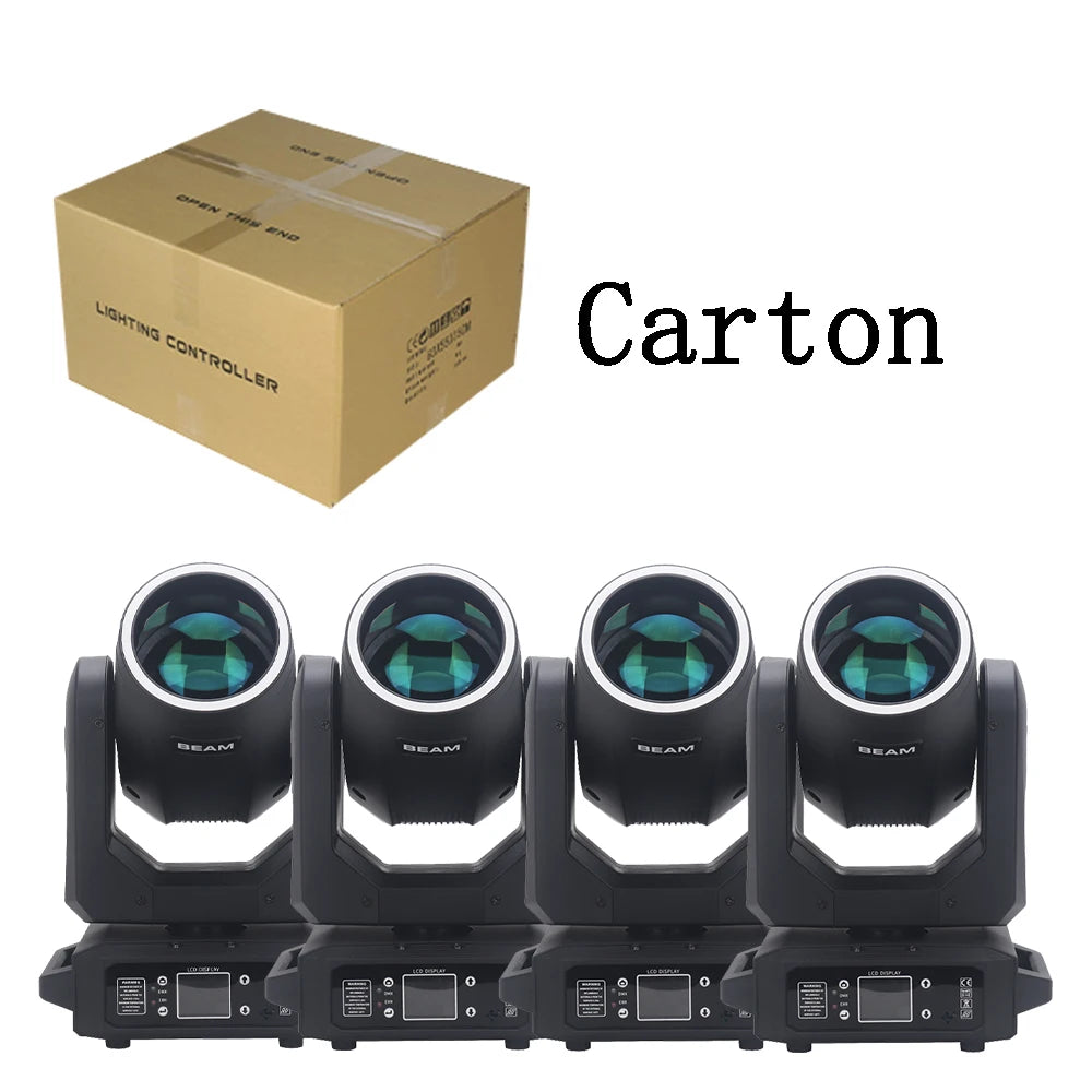 4Pcs LED 200W Moving Head Light Beam+Spot+18 Prism+Rainbow Effect Stage Lighting Dmx DJ Disco Party Wedding Stage Effects Lamp