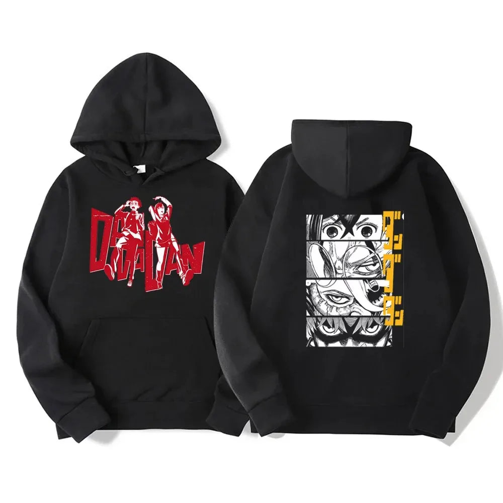 Japan Funny Anime Peripherals Dandadan Graphic Print Hoodies Men Women Harajuku Unisex Vintage Pullovers Oversized Sweatshirts