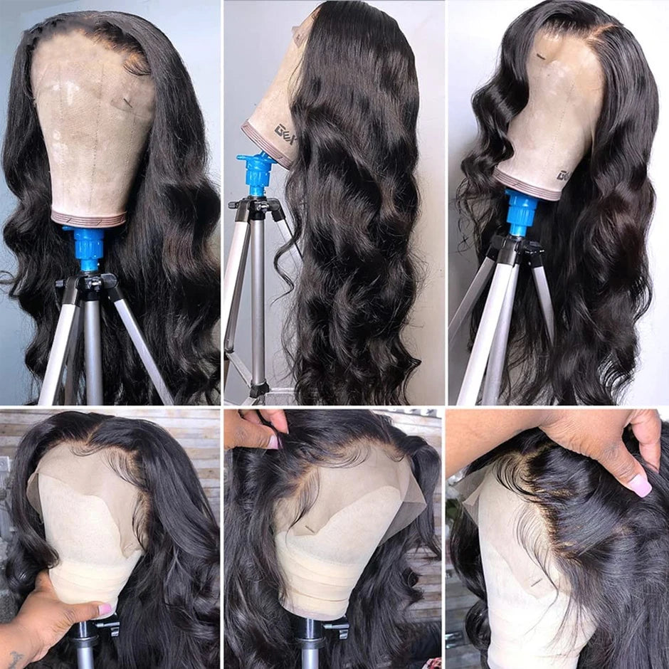 250% Density Body Wave Wig 13x4 HD Transparent Lace Frontal Human Hair Wig For Black Women YAWAWE Body Wave Lace Frontal Wigs
