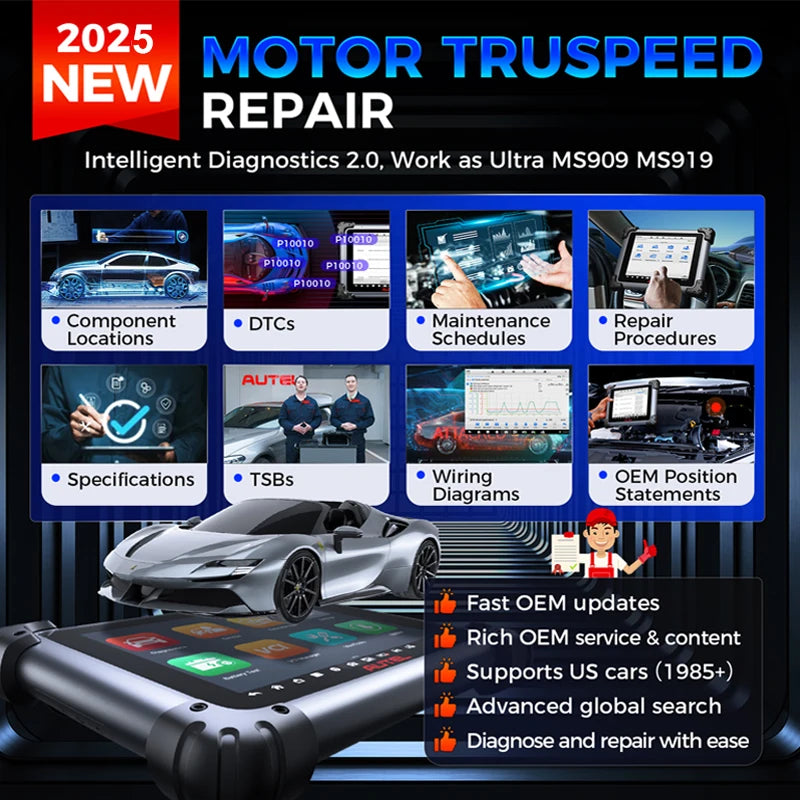 Autel MaxiSys Elite II Pro ULTRA Diagnostic Tools J2534 ECU Programming Coding Auto Scanner as MS919 Motor TruSpeed CAN FD DoIP