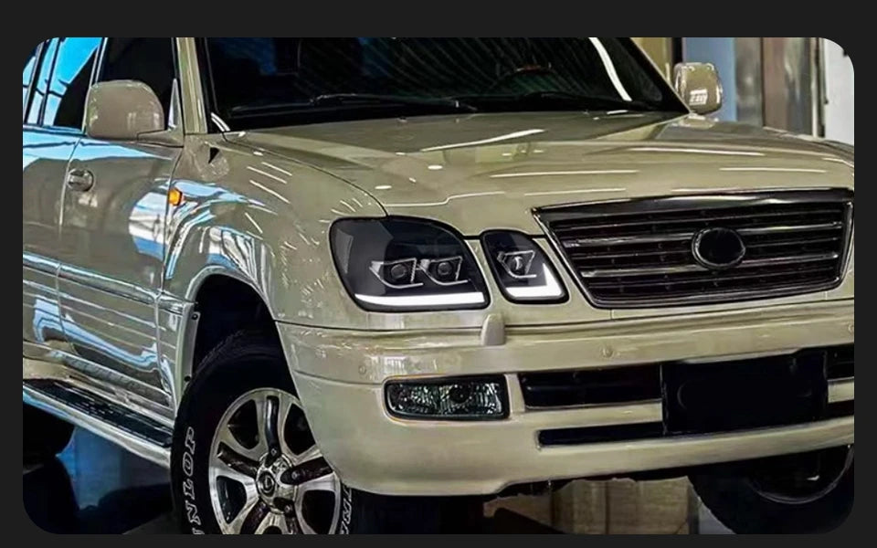 Headlight For Lexus LX LX470 1997-2007 Car Автомобильные Товары 12V Led DRL Hella Xenon Lens Hella LX570 Hid H7 Car Accessories