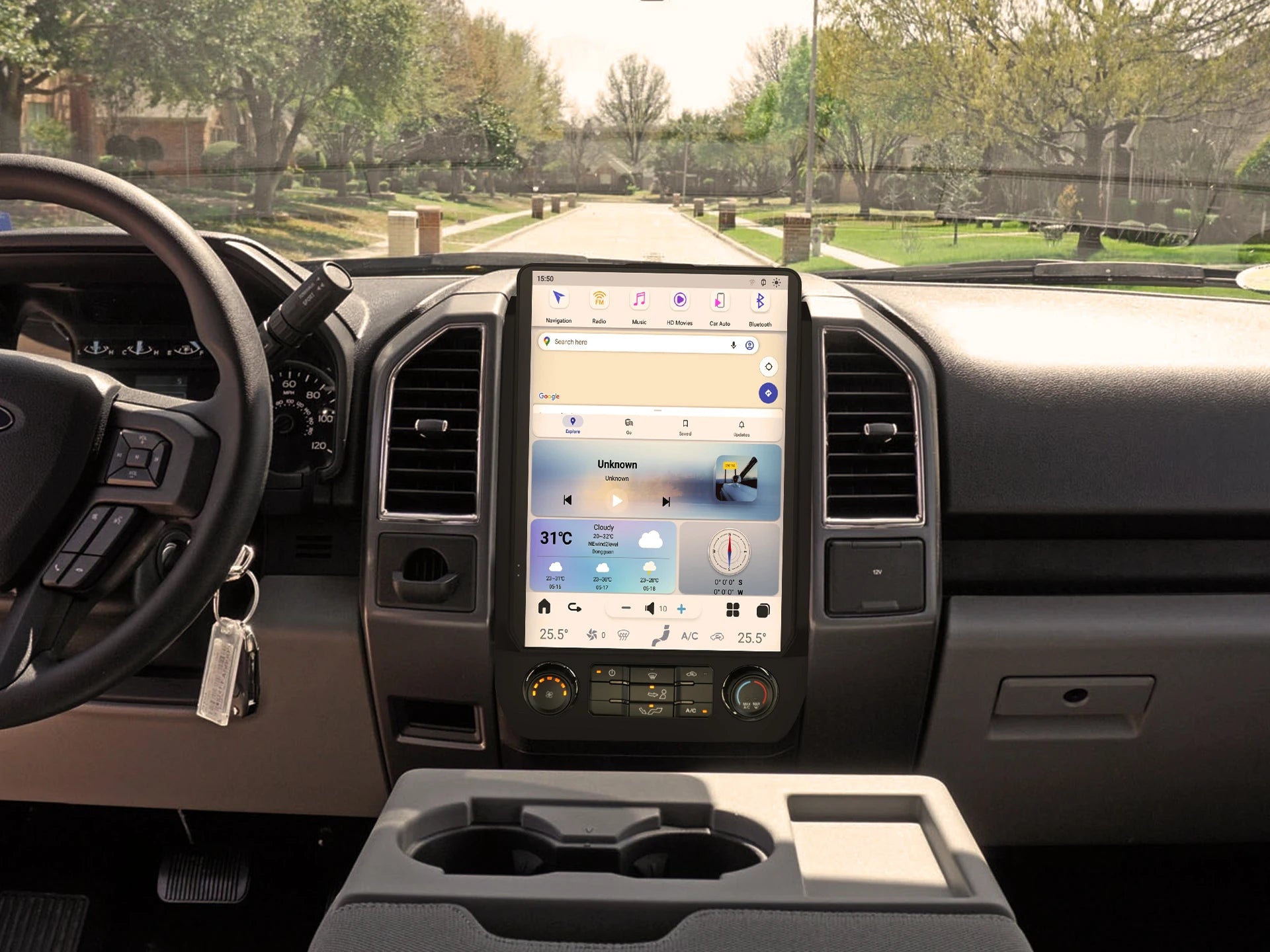 14.4 Inch Screen Android Radio For Ford F150,F250, 2015 2016 2017 2018 2019 2020 2021, Car GPS Navi Multimedia Player Head Unit