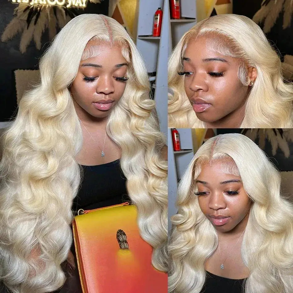 30 32 36 Inch Honey Blonde Human Hair Wig 613 Transparent Body Wave 13x6 Hd Lace Frontal Wigs For Women 200% Colored Lace Wig