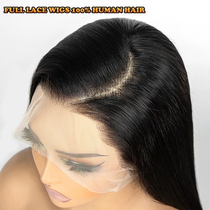 250% Full lace wig human hair wigs 100% human hair Brazilian PrePlucked hd Lace wigs 360 Straight human hair full lace wig
