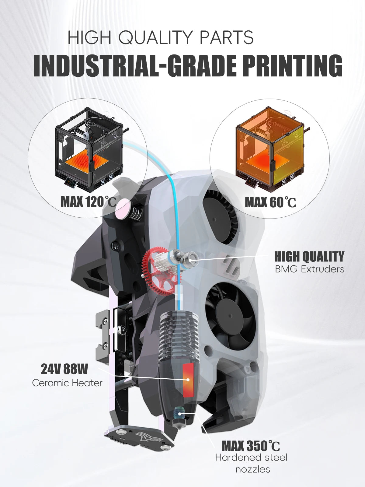 SIBOOR Voron Trident [June] 3D Pinter DIY CNC Metal Structure CoreXY 4AWD & All HIWIN Rails High Speed Voron 3D Pinter Kits