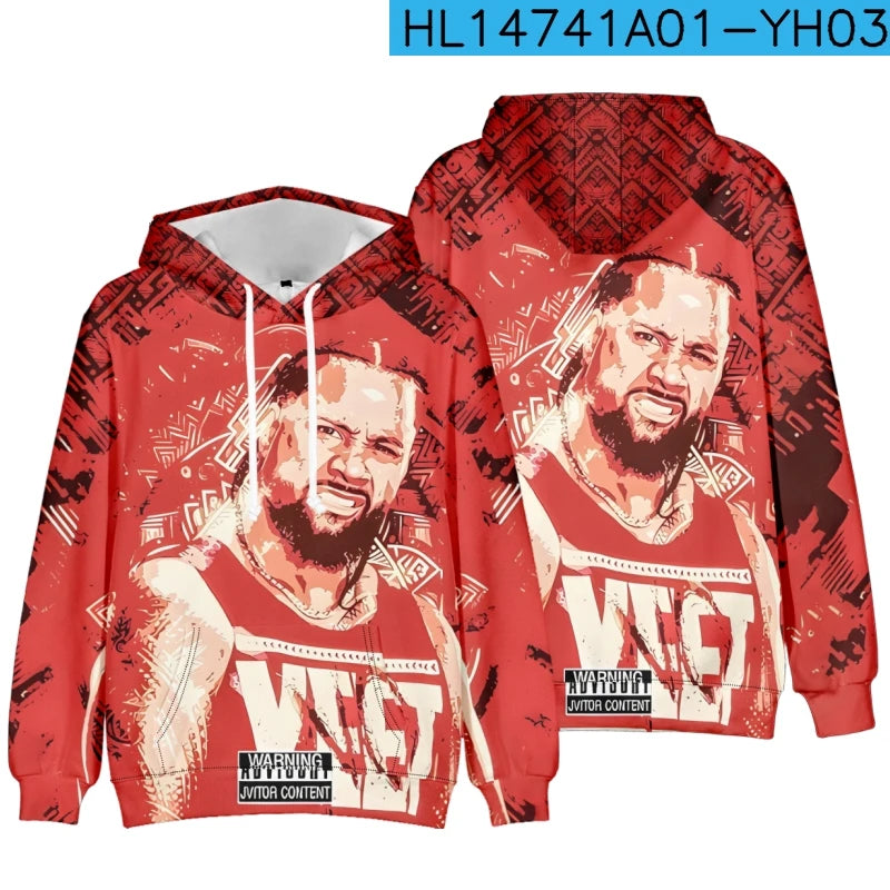 Jey Uso Yeet Hoodies Merch Hooded Women/Men Fashion Casual Streetwear Sweatshirts Clothing Hoodie Fashion Outwear