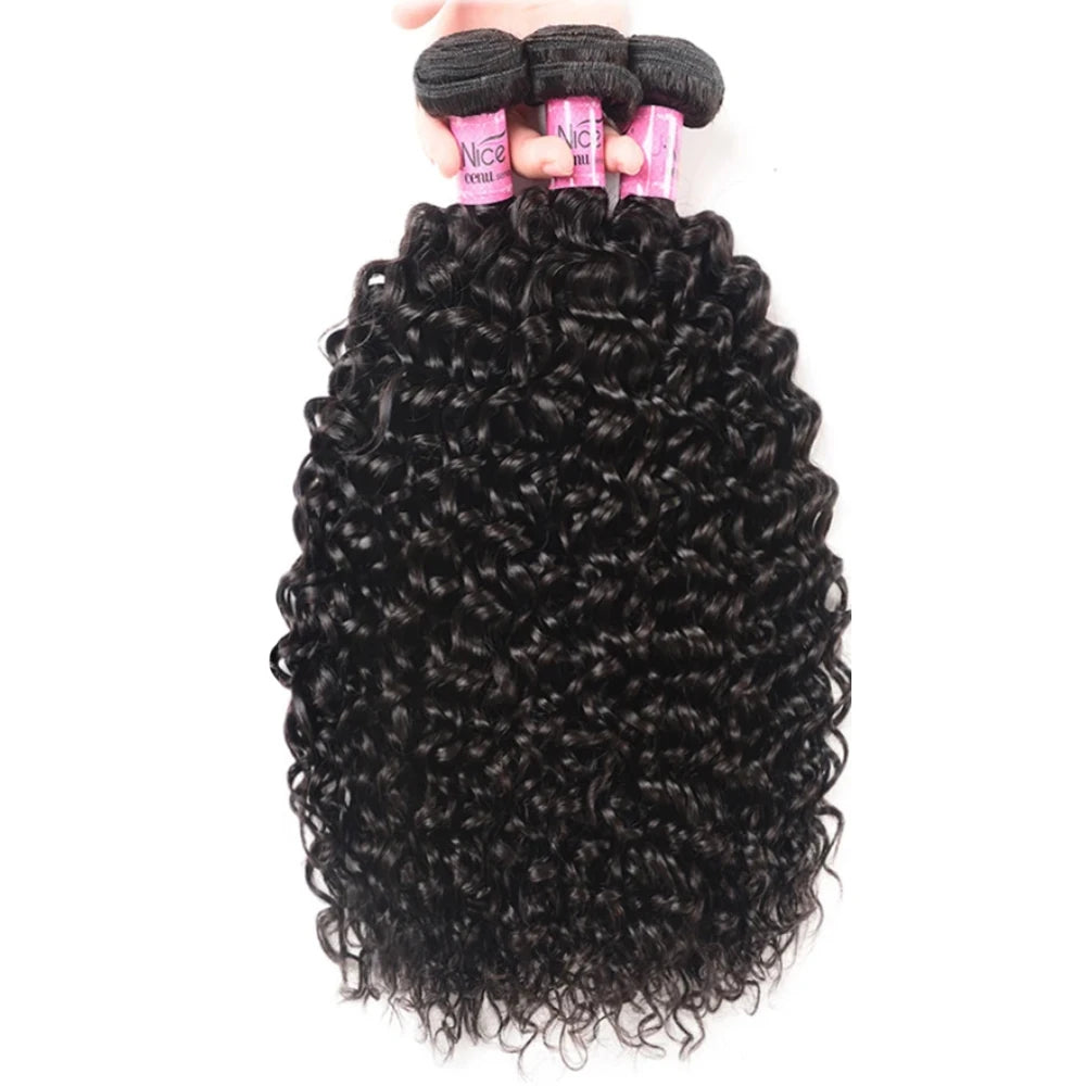UNice Hair Curly Hair Bundles Unprocessed Natural Color 10A Grade 100% Human Hair 1/3/4 PCS Deal