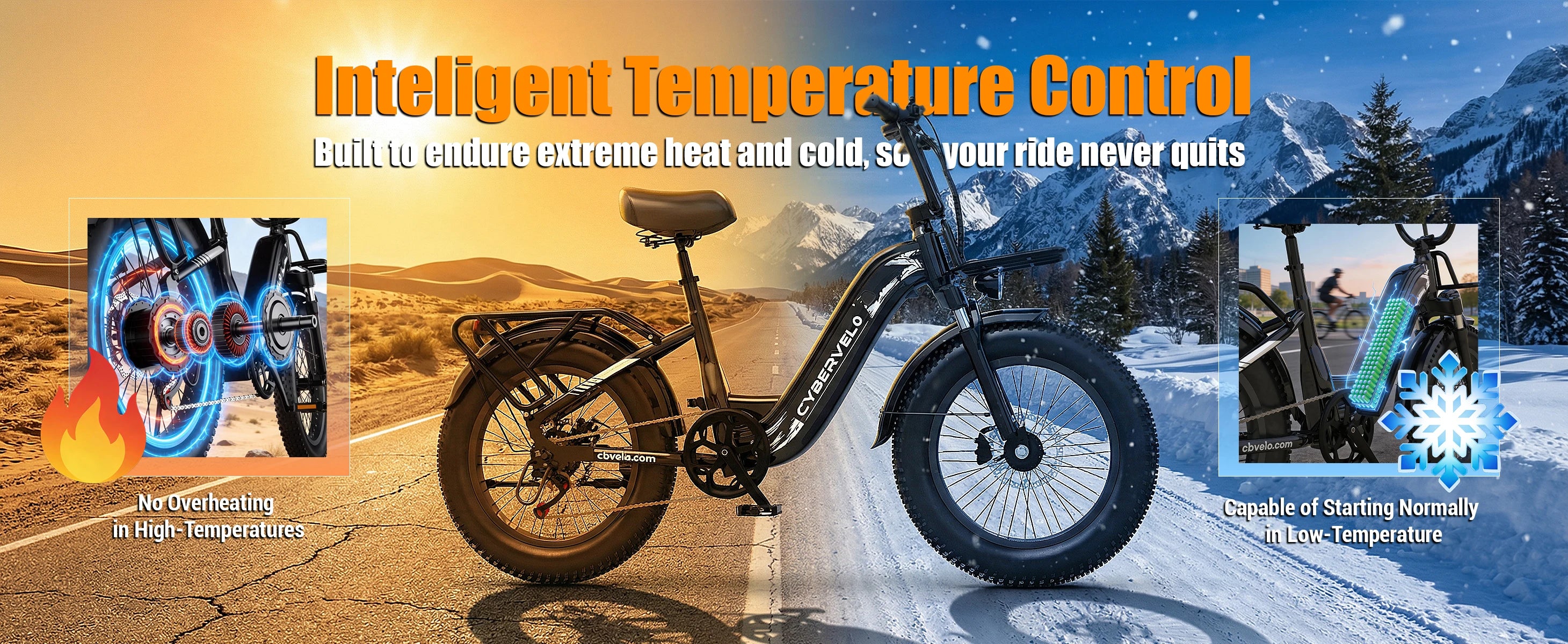 Cybervelo 20" Step-Thru Commuter, 1500W Peak 20ah Battery 80 Miles Long Range E-bike, 7-Speed Shift Adult Electric Bike EK12