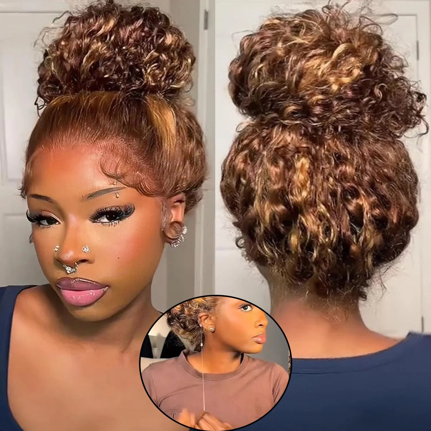 360 Full Lace Frontal Wig 30 Inch Straight HD Lace Front Wigs Human Hair Natural Black 250 Density Upgrade Invisible Drawstring