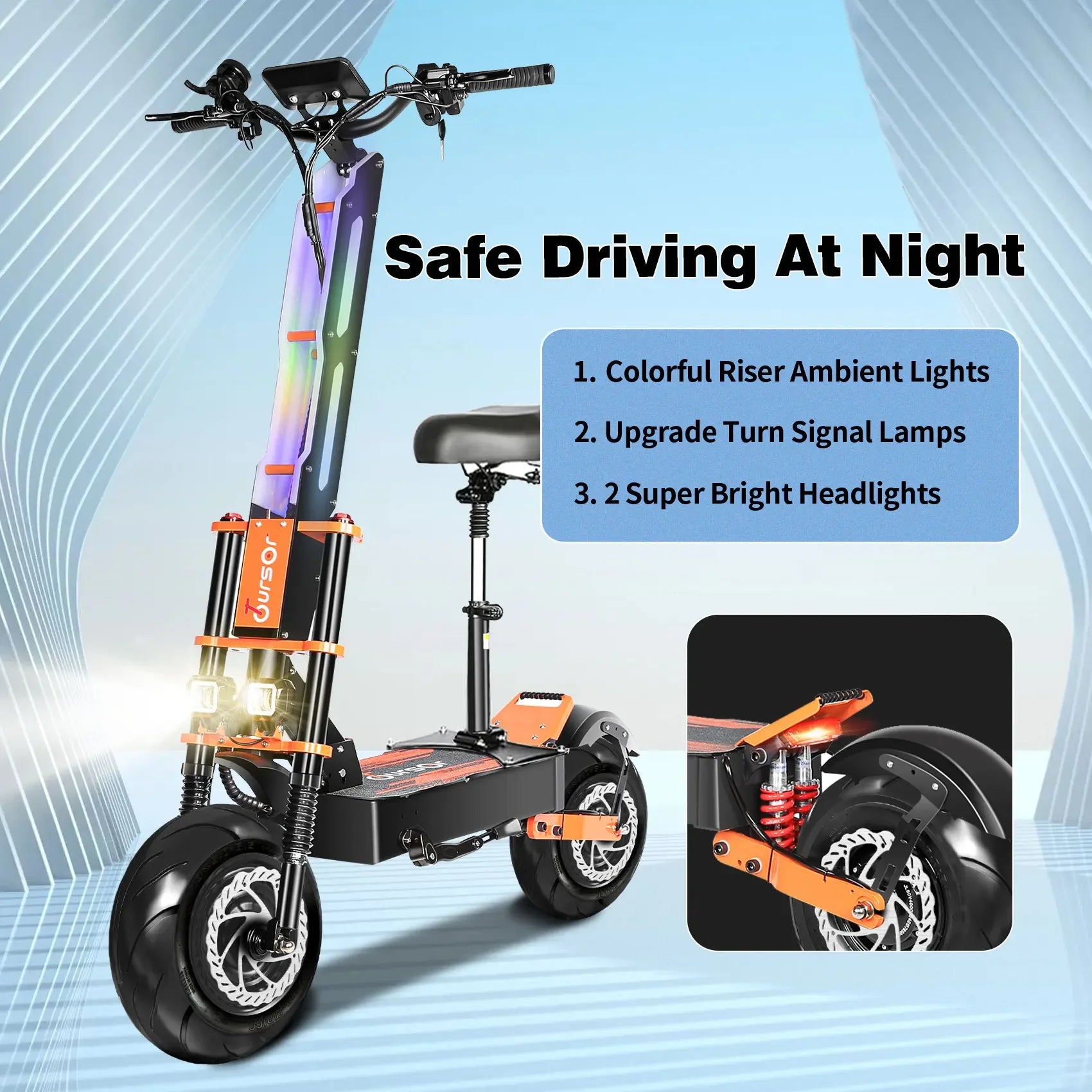 TOURSOR X8 PRO Adults Electric Scooter4000W*2 Dual Motor 60V38.8Ah Battery E-Scooter 13Inch road Tire Foldable EScooter