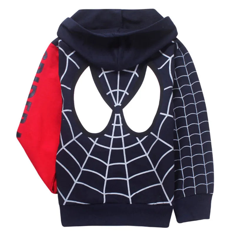 Halloween Boys Hoodies Sweatshirts Cartoon Spiderman Kids Outwear Zipper Hooded Clothes 2026 New Spider man Children's Clothing