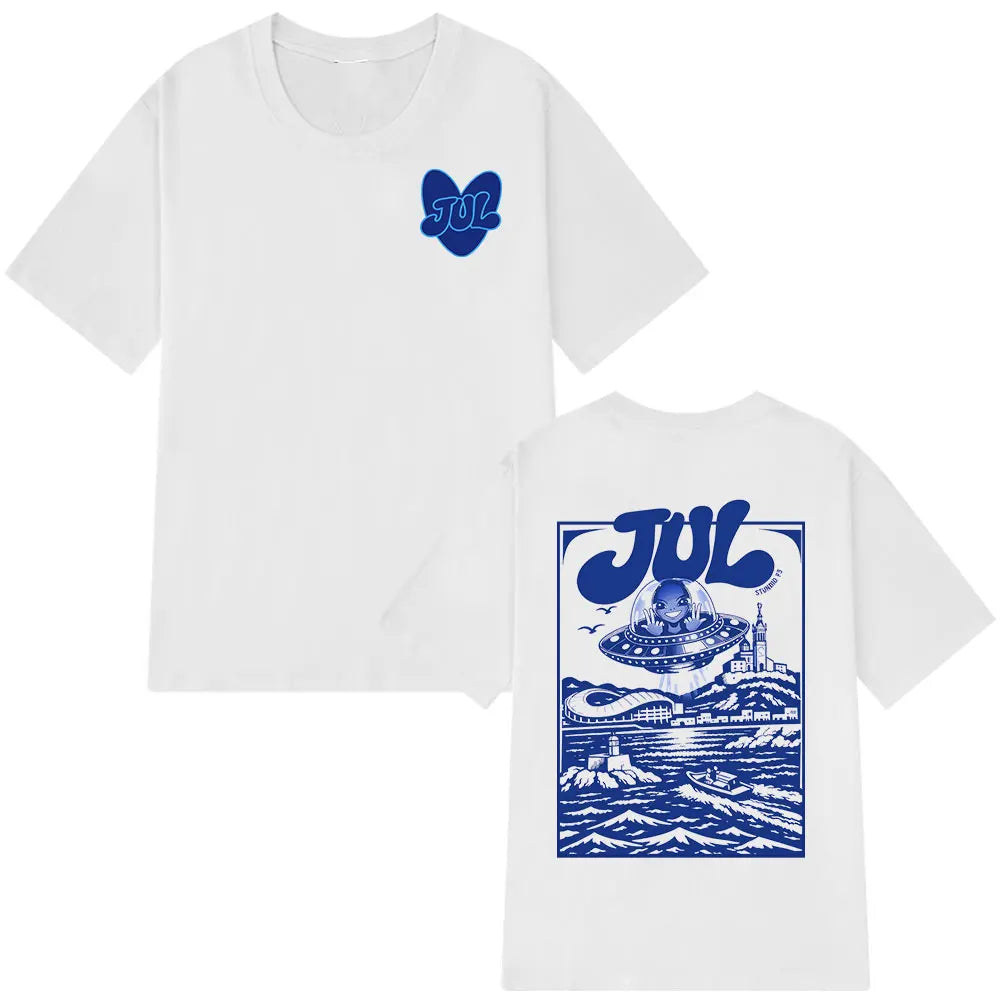 Rapper Jul Graphic T-shirt Men's Women Clothing Fashion Hip Hop Y2K Top Casual Cotton Short Sleeve Oversized T-shirts Streetwear