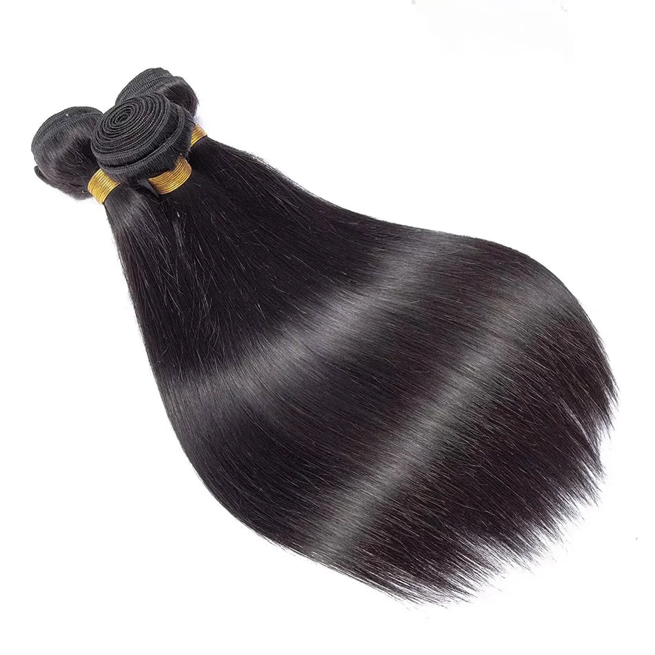 Bone Straight Human Hair Virgin Inch Extensions 3 4 Bundles Natural Black Brazilian Weave Raw Deals Unprocessed Crochet Tissage