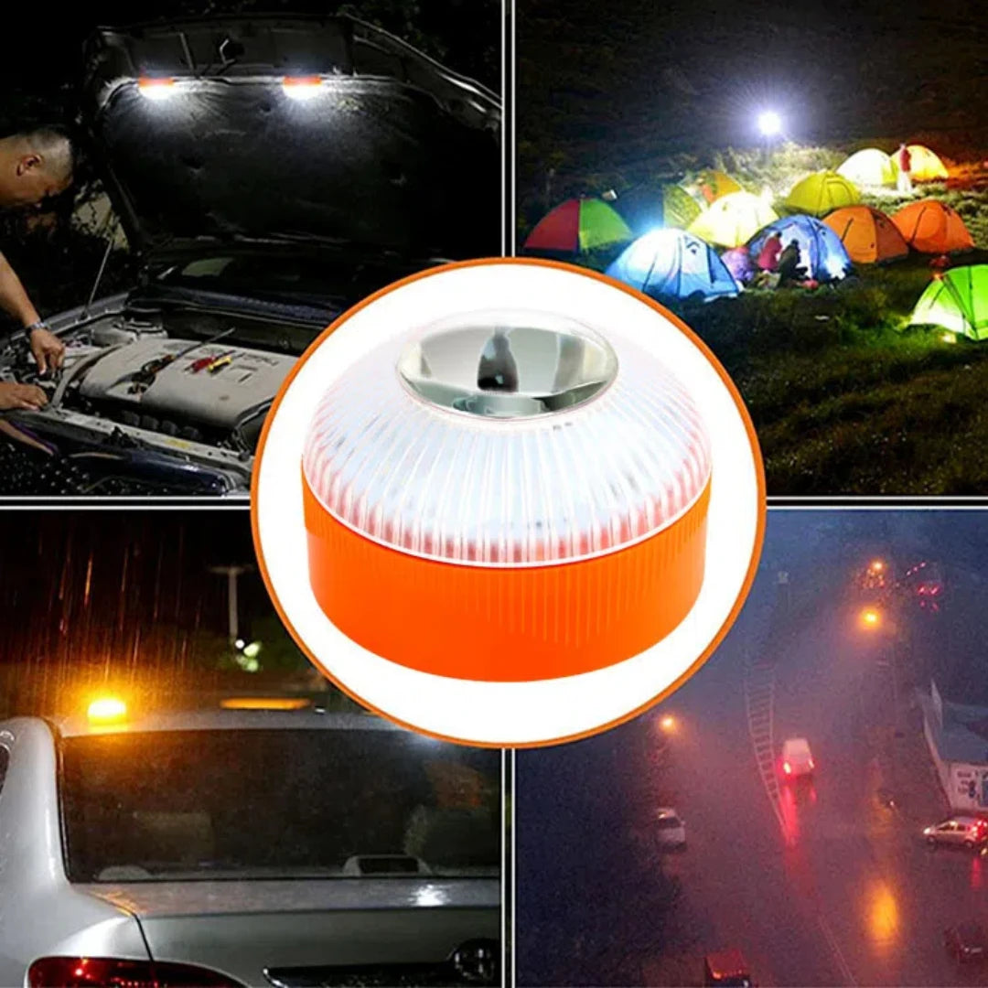 Magnetic Emergency Beacon Light for Cars - Strobe Flashing Warning Lamp, Vehicle Safety Signal Light (Battery Not Included, V16