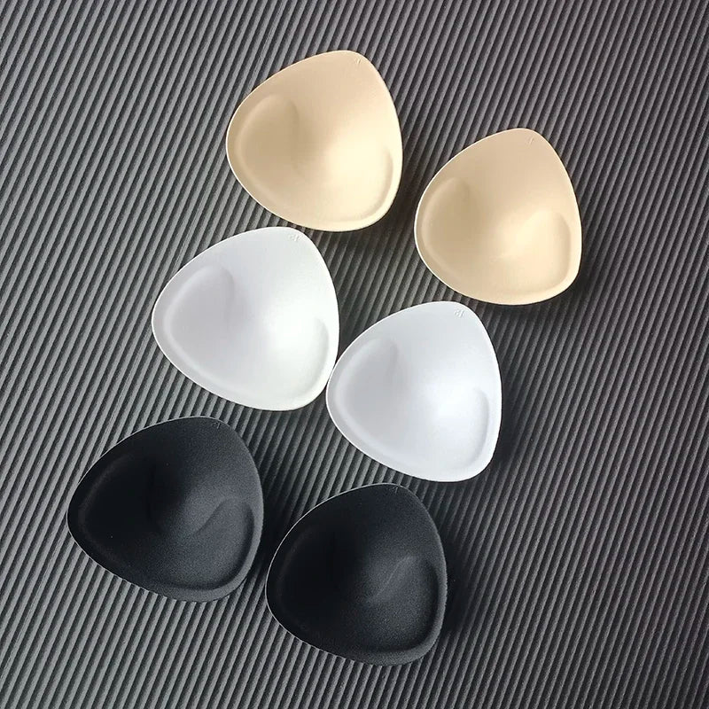 Triangle Sponge Push Up Bra Pads Set for Women Invisible Insert Swimsuit Bikini Breast Enhancers Chest Cup Pads Accessories