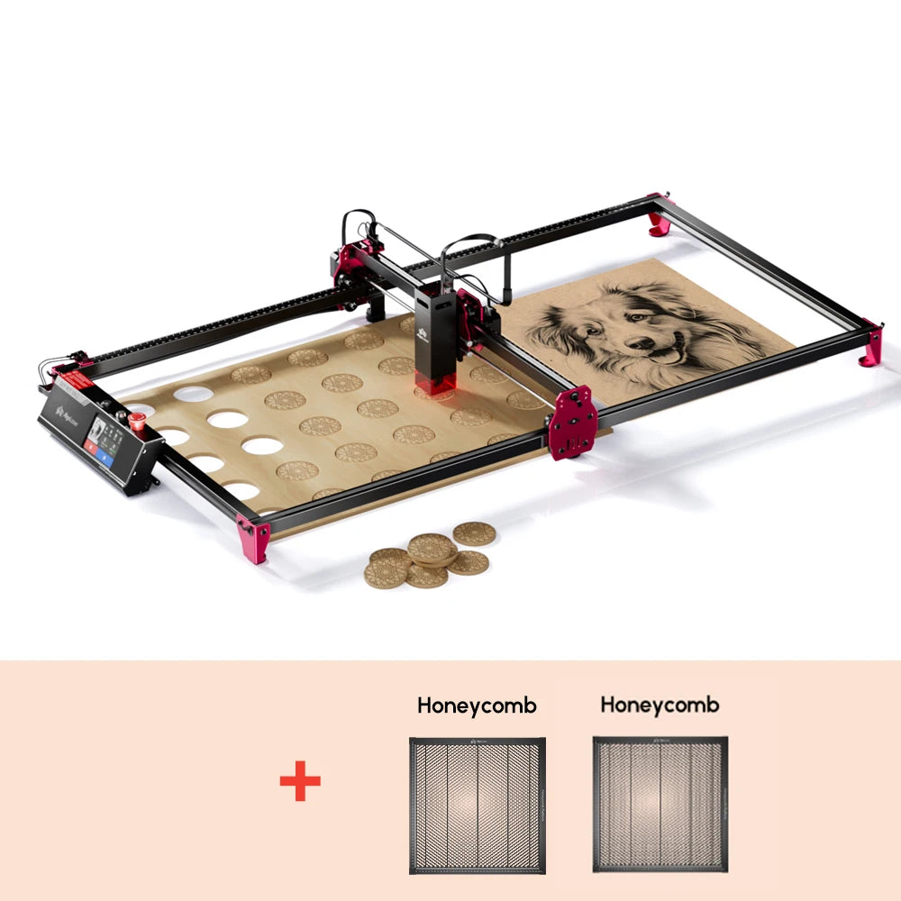 AlgoLaser DIY KIT MK2 Laser Engraver 10W Output CNC Laser Cutter DIY Laser Engraving Machine Cutting Tool Add 3.5IN Touch Screen