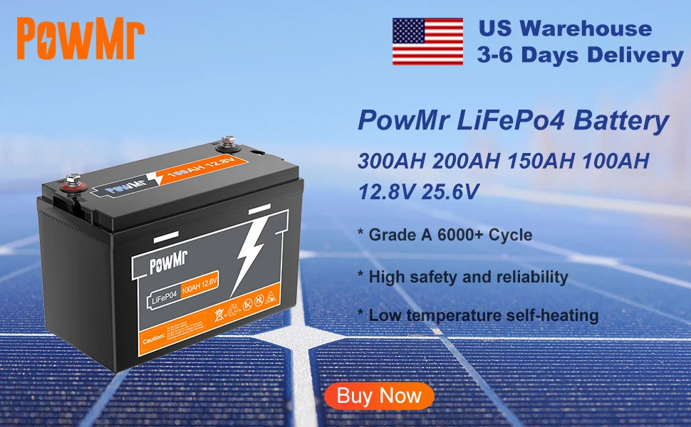 PowMr 12KW 10KW Split Phase Inverter 48V 110V or 220V Hybrid Solar Inverter Dual MPPT Output Off Grid with MPPT 200A Charger