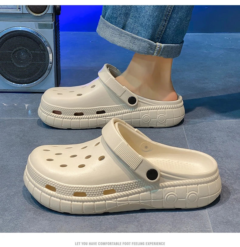 Summer Vacation Style Sandals Men Women Large Size Lightweight Soft Sole Comfort Footwear Men's Women's Slippers