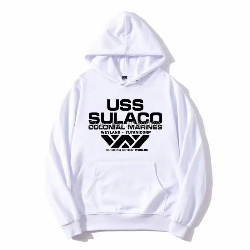 USCSS Hoodie Alien USS Sulaco Colonial Marines Aliens Off World Unisex Men Fleece Hoodies Hooded Sweatshirt Streetwear