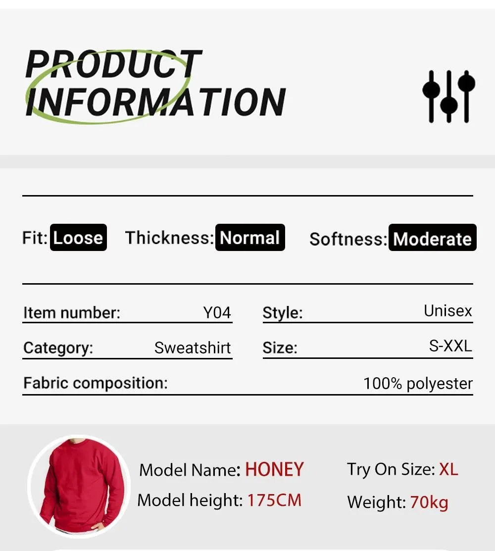 New York Usa Est.1624 Printing Mens Sweatshirts Winter Crewneck Hoodies Street Fleece Loose Streetwears Casual Men'S Clothes