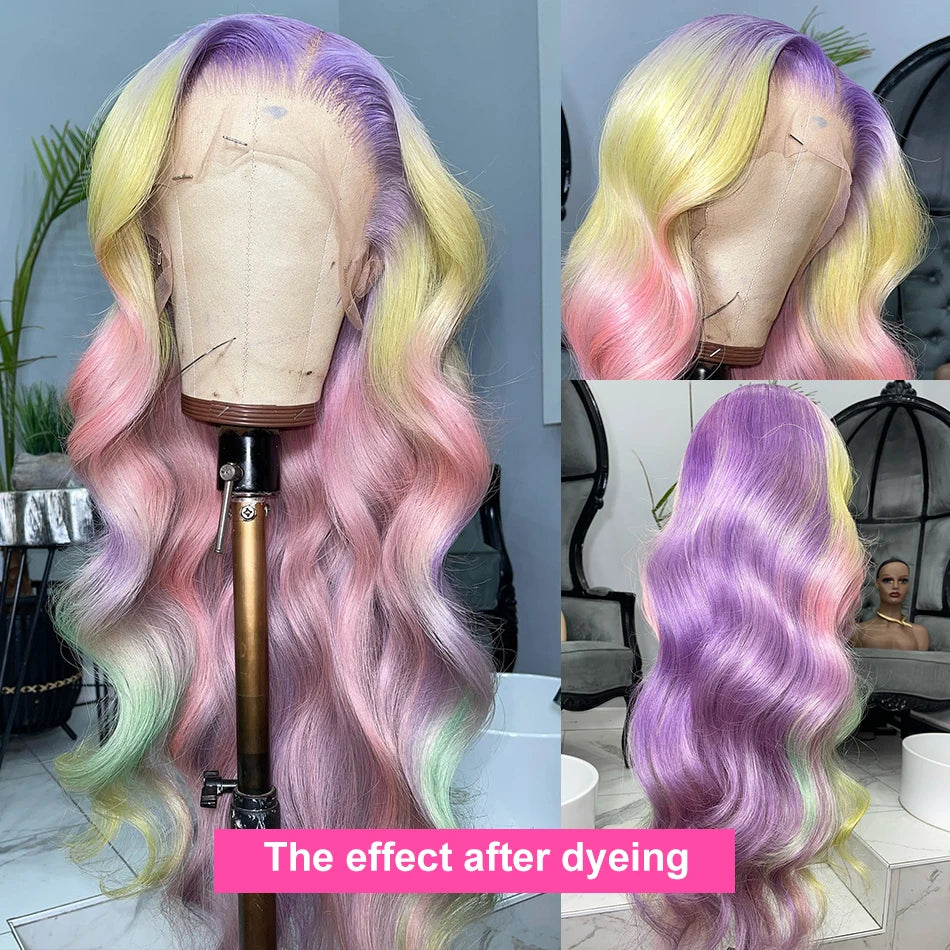 30 32 36 Inch Honey Blonde Human Hair Wig 613 Transparent Body Wave 13x6 Hd Lace Frontal Wigs For Women 200% Colored Lace Wig