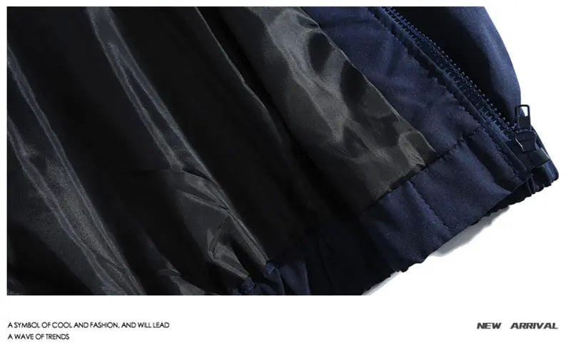 Reflective Striped Men's Jacket 2026 Hip Hop Streetwear Coats Zipper Up Jacket Windbreaker Harajuku Thin Coats Sports Black Blue