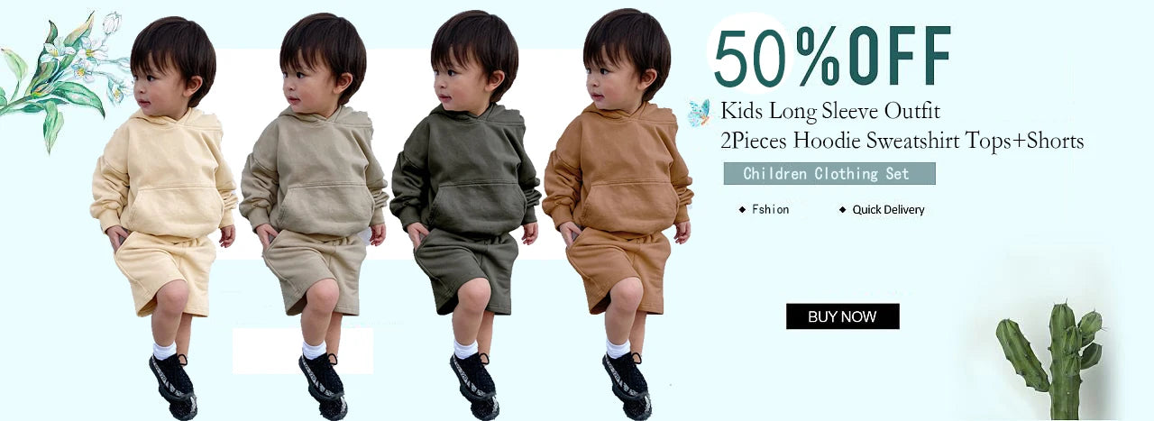 Children Fleece Winter Outfit Toddler Cotton Solid Hoodies Pullover Sweatshirt Pants Tracksuit Set Kids Boy Girl Warm Sweatsuits
