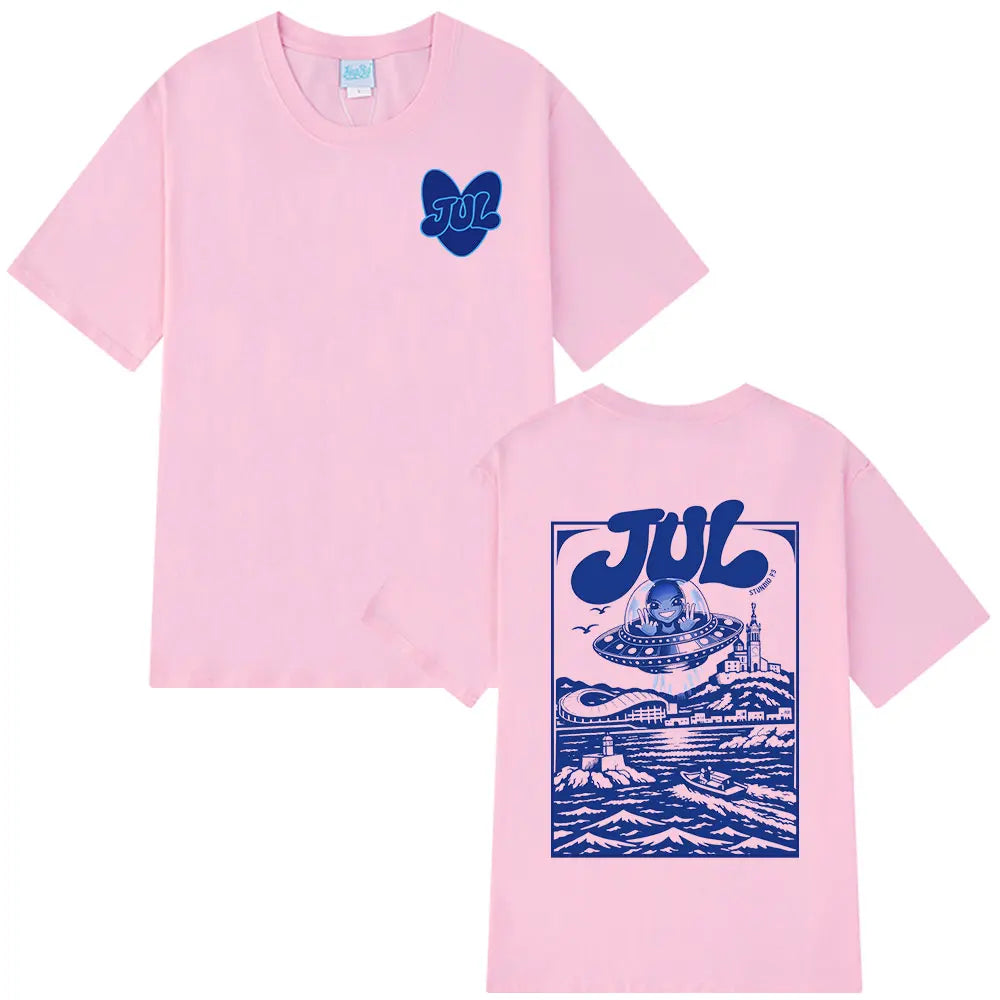 Rapper Jul Graphic T-shirt Men's Women Clothing Fashion Hip Hop Y2K Top Casual Cotton Short Sleeve Oversized T-shirts Streetwear