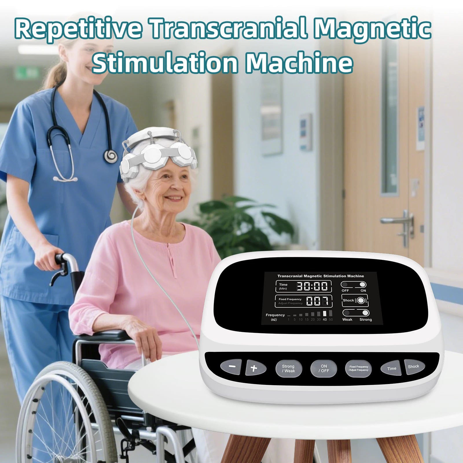 Best Gift Transcranial Magnetic Stimulator for Brain Health RTMS Therapy for Chronic Fatigue & Migraine Neuro Recovery Equipment