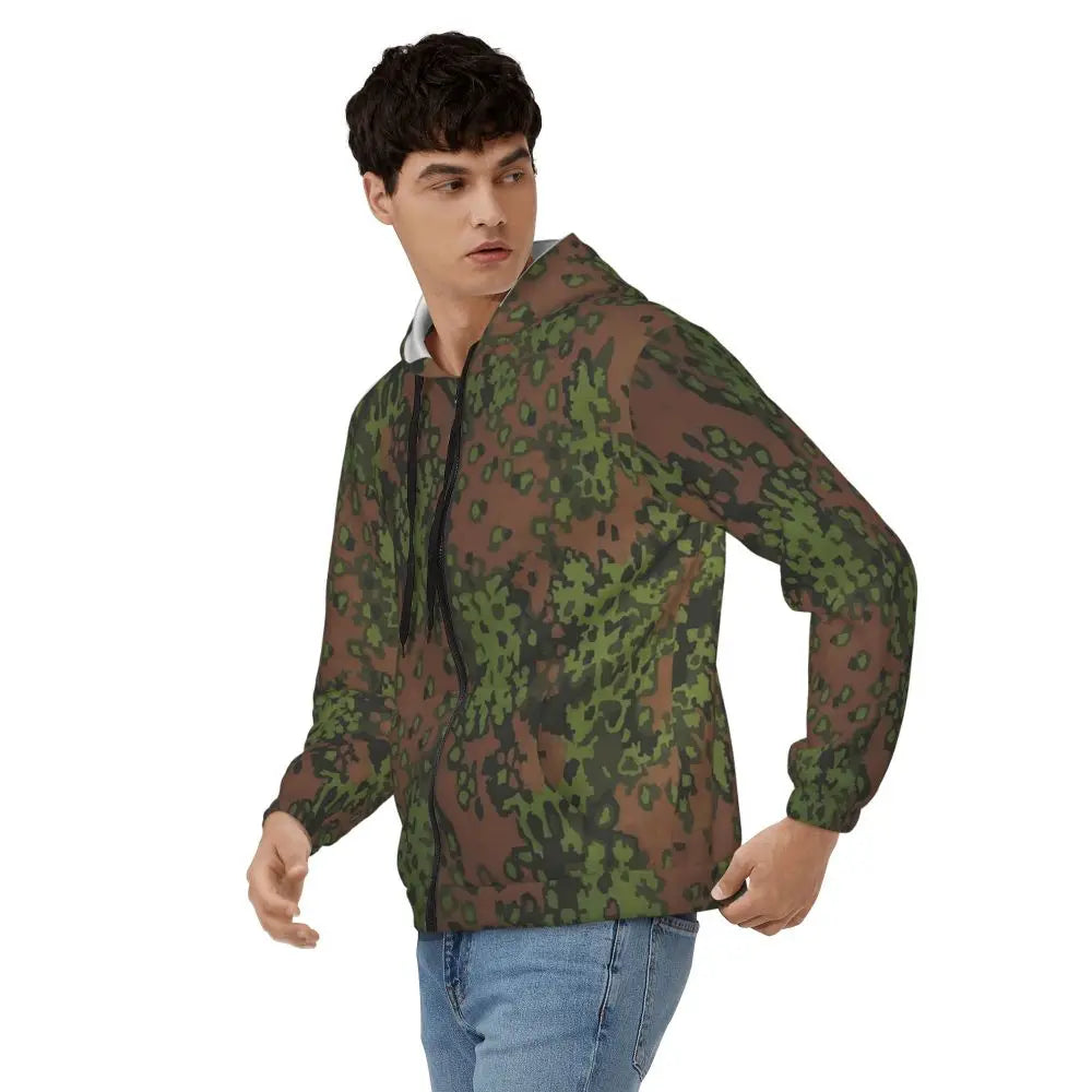 Splintertarn German WW2 Camouflage Army Military Camo  Zipper Hoodies Pullover Autumn Winter Sweatshirt Long Sleeve Tops